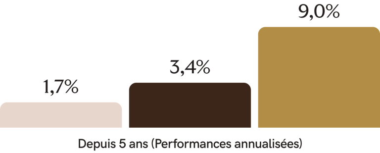 Performances annualisées depuis 5 ans